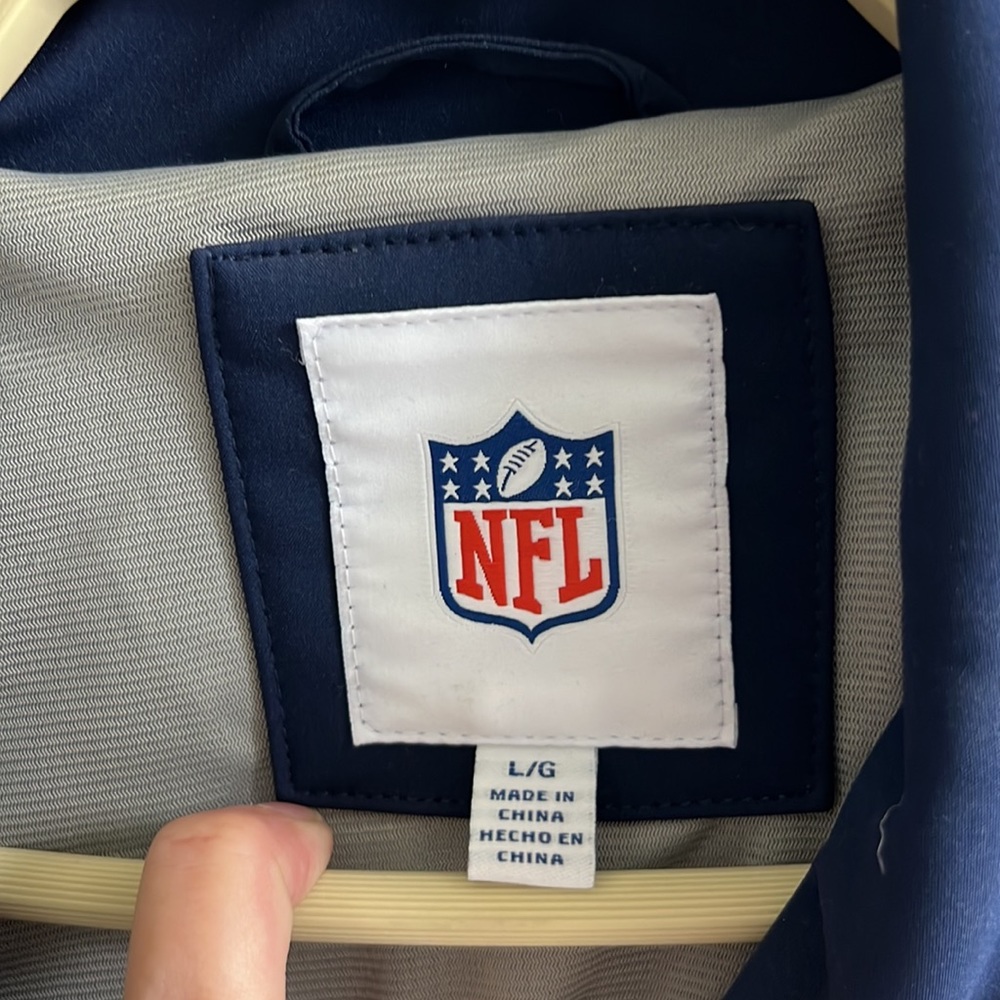 NWOT 🏈 NFL NEW ENGLAND PATRIOTS LIGHTWEIGHT FLEECE LINED JACKET Size Men’s L - Picture 7 of 10